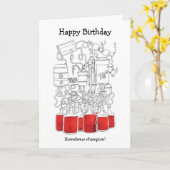Wijn maken verjaardagskaart kaart (Gele Bloem)