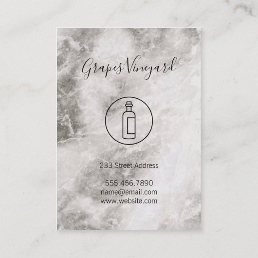 Wijn Marmeren Textuur Visitekaartje (Achterkant)