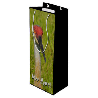 Wijn meer wijn minder grappige sand Hill Crane Cadeautas