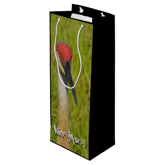 Wijn meer wijn minder grappige sand Hill Crane Cadeautas (Achterkant Gekanteld)