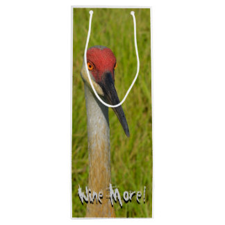 Wijn meer wijn minder grappige sand Hill Crane Cadeautas