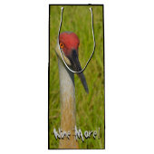 Wijn meer wijn minder grappige sand Hill Crane Wijn Cadeautas (Achterkant)