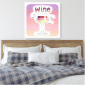WIJN, MEER WIJN, NOG MEER WIJN CANVAS AFDRUK (Insitu (Slaapkamer))