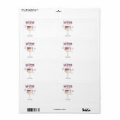 WIJN, MEER WIJN, ZELFS MEER WIJN ETIKET (Full Sheet)