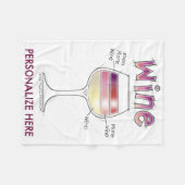 WIJN, MEER WIJN, ZELFS MEER WIJN FLEECE DEKEN (Voorkant (Horizontaal))