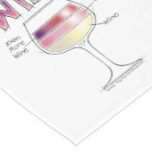 WIJN, MEER WIJN, ZELFS MEER WIJN KORTE TAFELLOPER (Hoek)