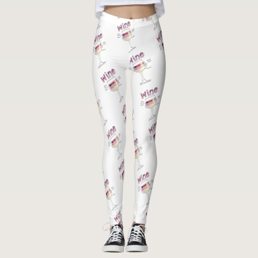 WIJN, MEER WIJN, ZELFS MEER WIJN LEGGINGS (Voorkant)