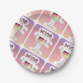 WIJN, MEER WIJN, ZELFS MEER WIJN PAPIEREN BORDJE (Voorkant)