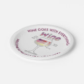 WIJN, MEER WIJN, ZELFS MEER WIJN PAPIEREN BORDJE (Gekanteld)