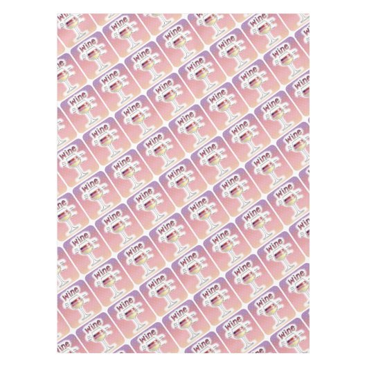 WIJN, MEER WIJN, ZELFS MEER WIJN TAFELKLEED (Voorkant)