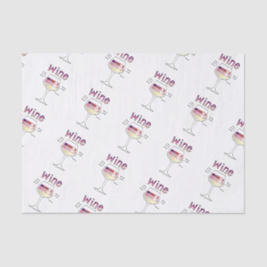 WIJN, MEER WIJN, ZELFS MEER WIJN TISSUEPAPIER (Voorkant)