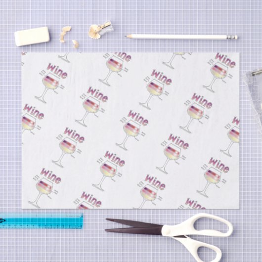 WIJN, MEER WIJN, ZELFS MEER WIJN TISSUEPAPIER (Craft)
