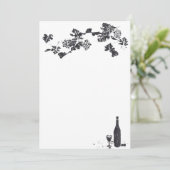 Wijn Menu Uitnodiging (Staand voorkant)