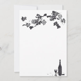 Wijn Menu Uitnodiging