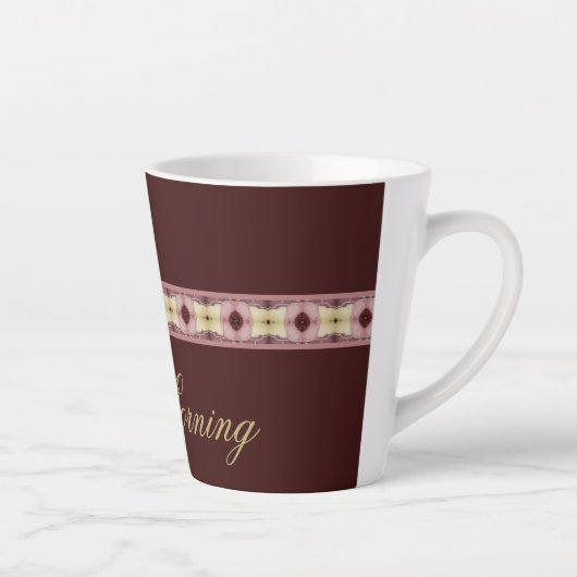 Wijn met bloemmotief latte mok (Rechts)