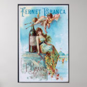 wijn met Dame en Cupids Poster (Voorkant)