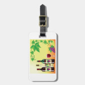 Wijn Met Druiven Bagage Labels (Voorkant verticaal)