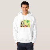 Wijn met druiven Mannen hoodie (Voorkant volledig)