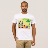 Wijn met druiven Mannen T-shirt (Voorkant volledig)