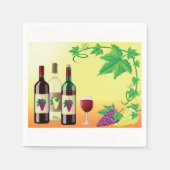 Wijn met druiven Papieren servetten (Voorkant)