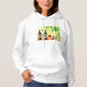 Wijn met druiven Vrouwen Hoodie (Voorkant)