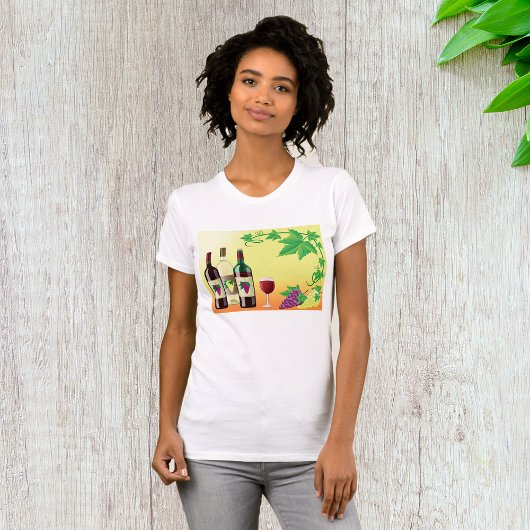 Wijn met druiven Vrouwen T-shirt