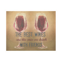 Wijn met Friends Wall Art