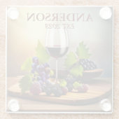 wijn met fruit glazen onderzetter (Achterkant)