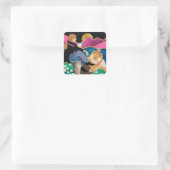 WIJN met stickers van mijn kou (Tas)