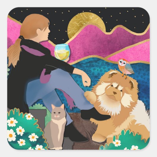 WIJN met stickers van mijn kou (Voorkant)