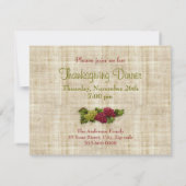 Wijn met Thanksgiving druiven — Binnenuitnodiging Kaart (Achterkant)