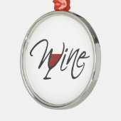 WIJN METALEN ORNAMENT (Links)