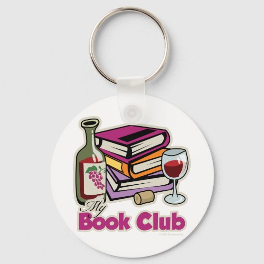 Wijn: Mijn boekenclub Sleutelhanger (Voorkant)
