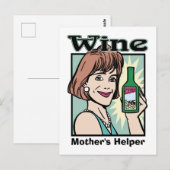 Wijn moederhelper, bewerkt tekst briefkaart (Voorkant / Achterkant)