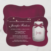 Wijn Monogrammed Firefly Mason Jar Vrijgezellenfee Kaart (Voorkant / Achterkant)