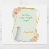 Wijn & Mousserende Wijn Fles Etiket voor de Bruilo (Enkel label)