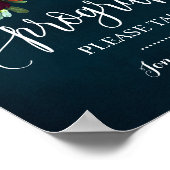 Wijn Navy Programs Wedding Ceremony Sign Poster (Hoek)