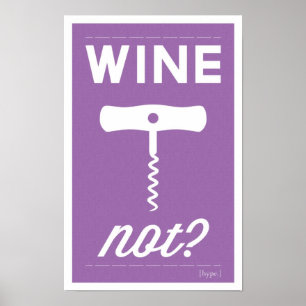 Wijn niet afdrukken poster