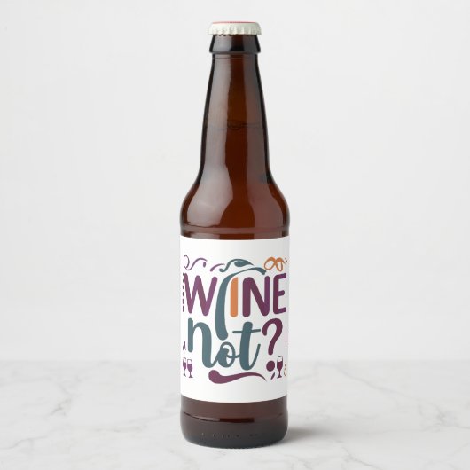Wijn niet? bier etiket (Voorkant)