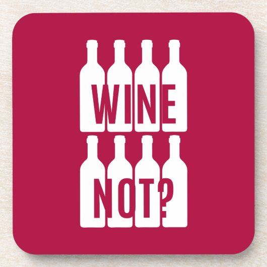 Wijn niet bier onderzetter (Voorkant)