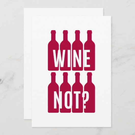 Wijn niet kaart (Voorkant / Achterkant)