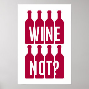 Wijn niet poster