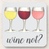 Wijn niet? Red White Rosé Glasses Winery Wine Love Bier Onderzetter (Voorkant)