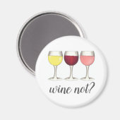 Wijn niet? Red White Rosé Glasses Winery Wine Love Magneet (Voorkant / Achterkant)