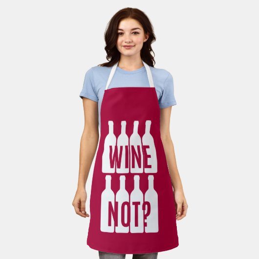 Wijn niet schort (Gedragen)