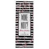 Wijn Niet  Strepen met Parels en Kettingen Wijn Cadeautas (Voorkant)