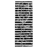 Wijn Niet  Strepen Zilveren Parels en Kettingen Wijn Cadeautas (Achterkant)