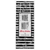 Wijn Niet  Strepen Zilveren Parels en Kettingen Wijn Cadeautas (Voorkant)