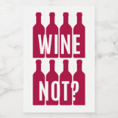 Wijn niet voedselcontainer etiket (Enkel label)