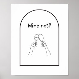 Wijn Niet? Wijnposter Poster